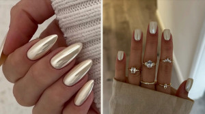 Vanilla Chrome Nails: Αυτό είναι τέλειο λευκό στο μανικιούρ για τον χειμώνα