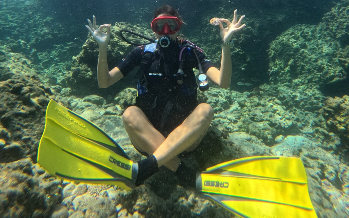 Αυτό το ταλέντο της και την πιστοποίηση Open Water δύτριας δεν το γνωρίζαμε